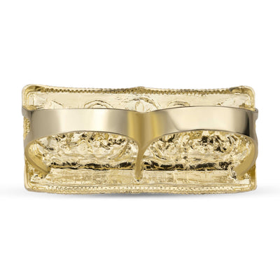Last Supper Two-Finger Ring 10K Yellow Gold
