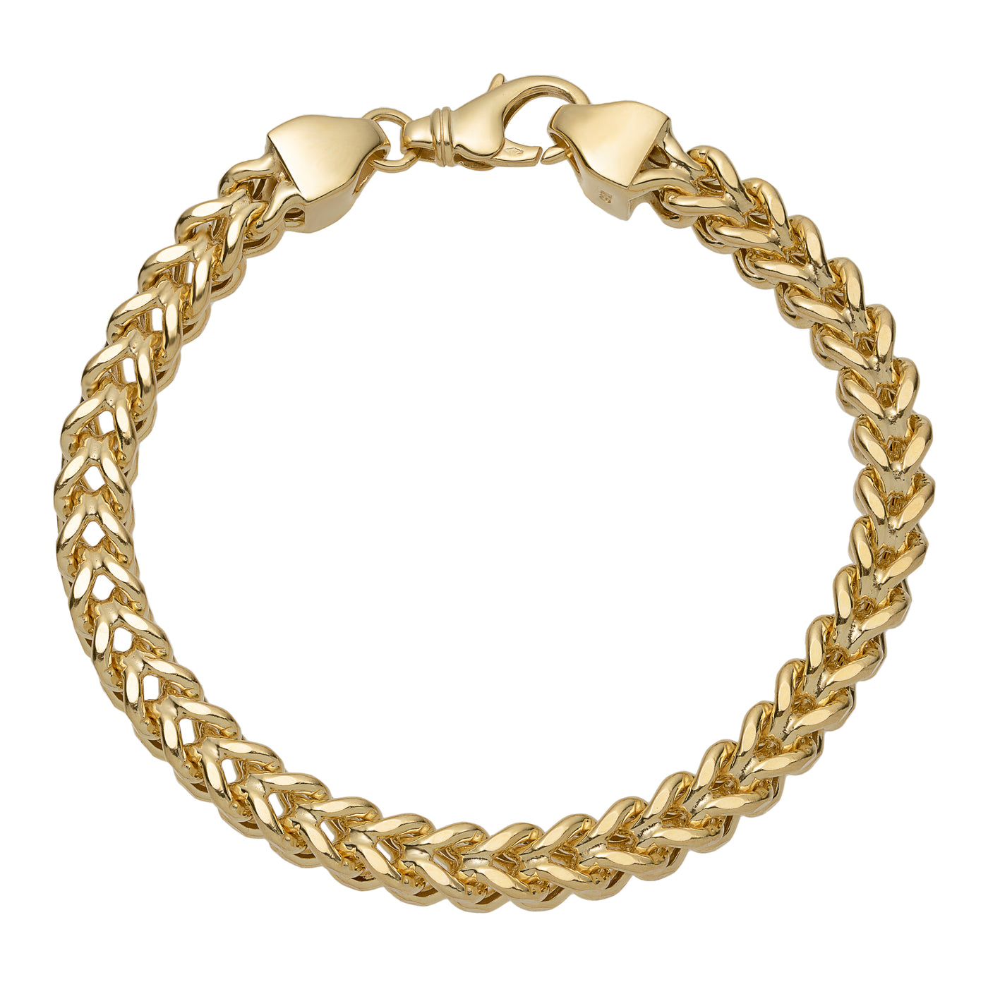 Franco Link Anklet 10K Yellow Gold - Hollow
