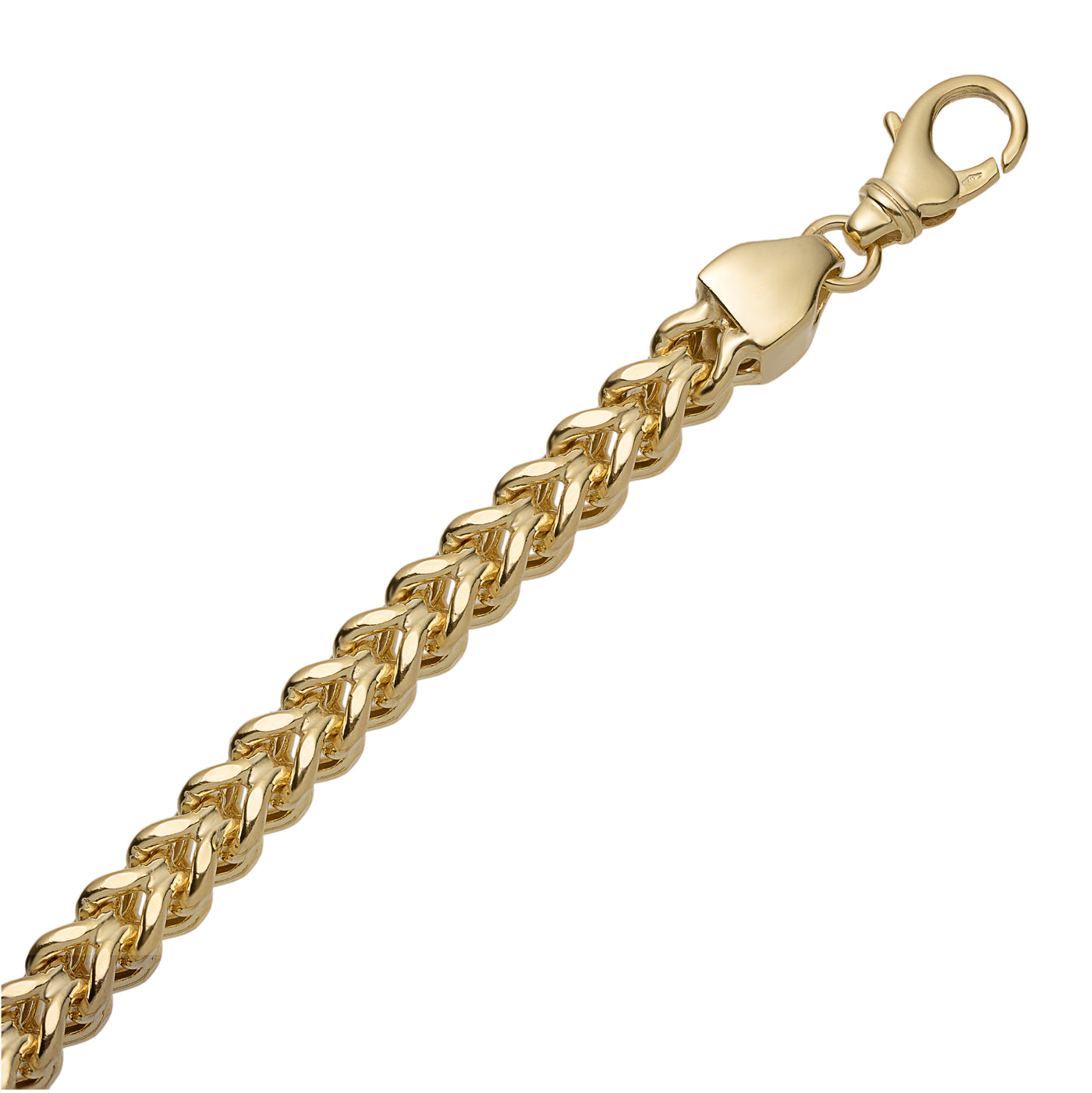 Franco Link Anklet 10K Yellow Gold - Hollow