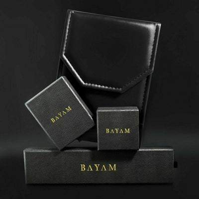6mm Square Byzantine Bangle Solid 10K Gold - bayamjewelry