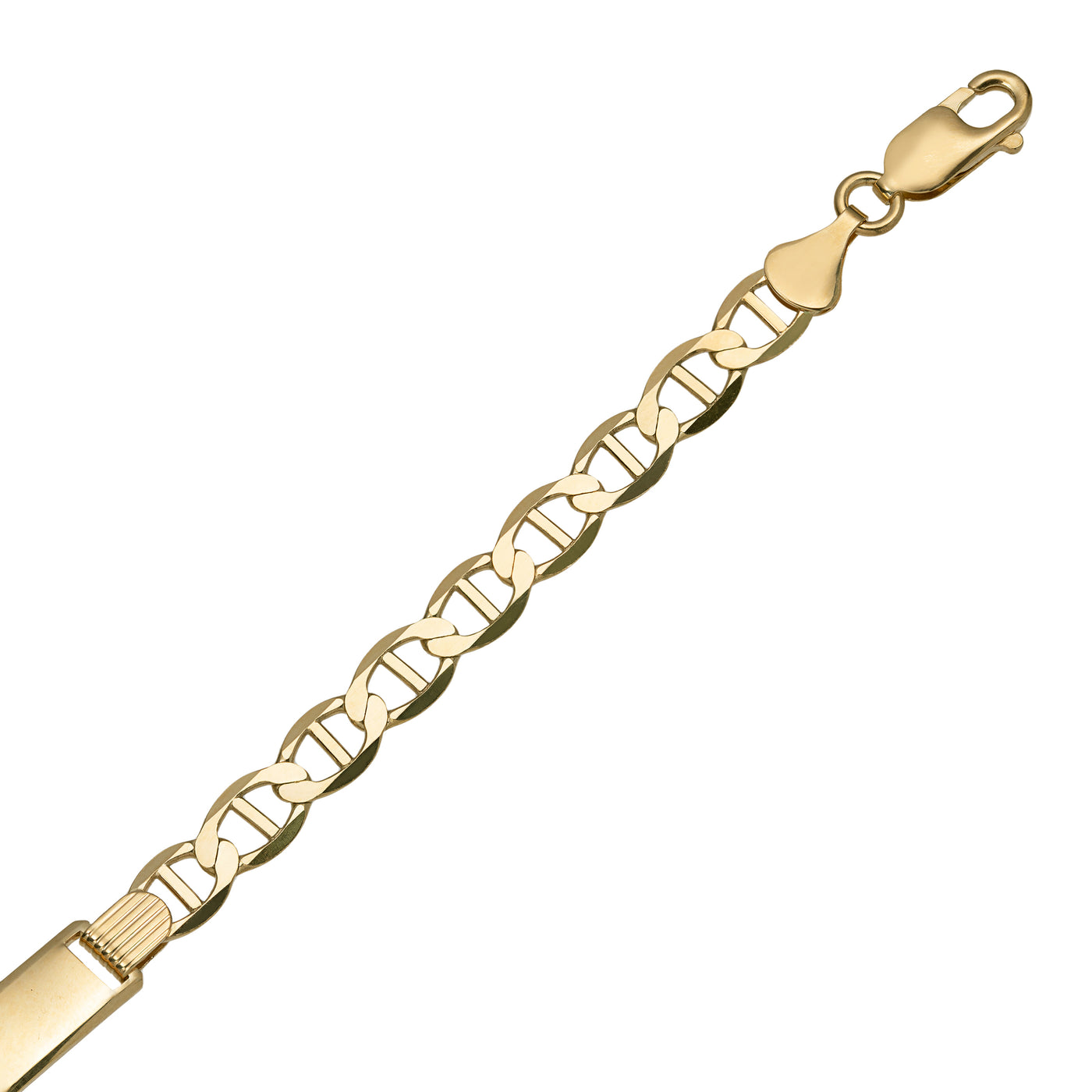 Mariner Link ID Bracelet 10K Yellow Gold - Solid