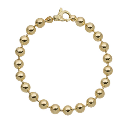 Bead Ball Chain Bracelet 10K Yellow Gold - bayamjewelry