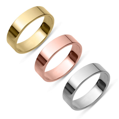 Edged Wedding Band Gold - Solid - bayamjewelry