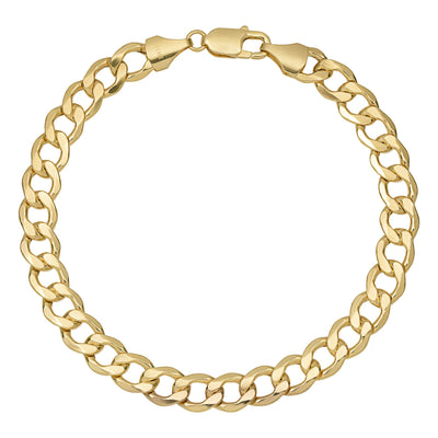 Miami Curb Link Bracelet 14K Yellow Gold - Hollow - bayamjewelry
