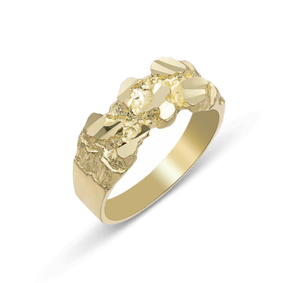 Pinky Nugget Ring 10K Yellow Gold - bayamjewelry