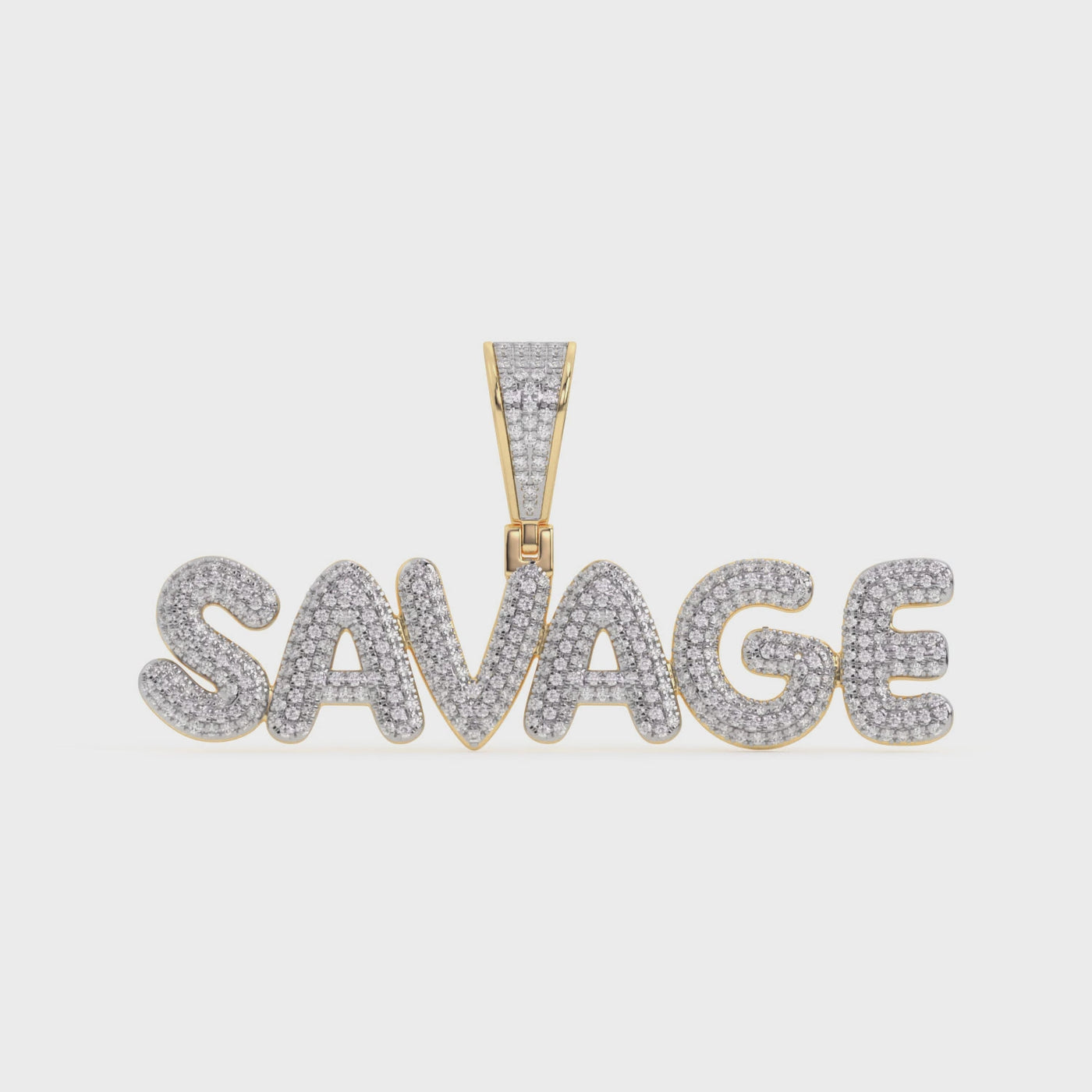 Diamond "Savage" Pendant 0.75ct 10K Yellow Gold