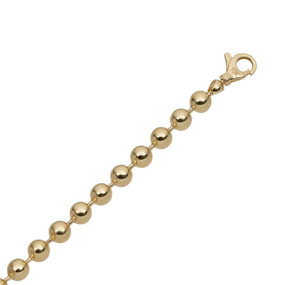 Women's Bead Ball Chain Bracelet 10K Yellow Gold - bayamjewelry