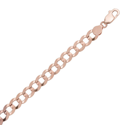 Women's Miami Curb Link Chain Bracelet 14K Rose Gold - Solid - bayamjewelry
