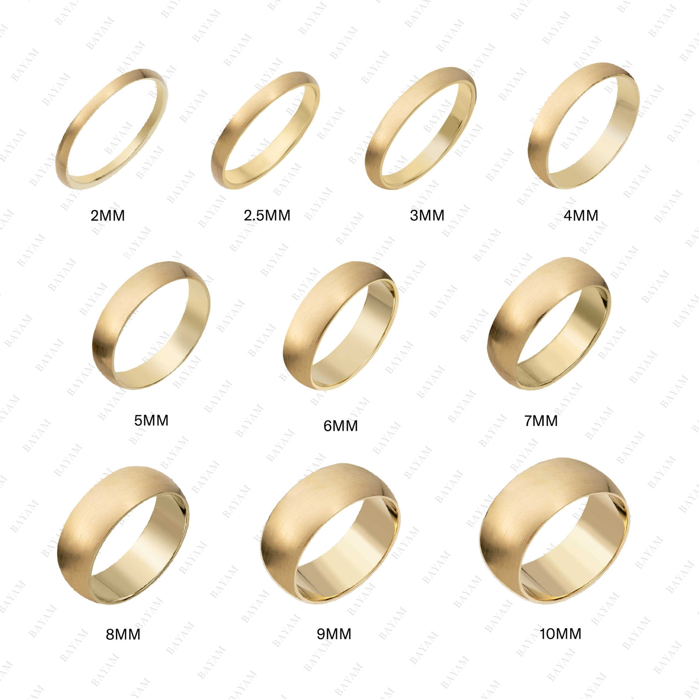 Inlay Wedding Band Gold - Solid