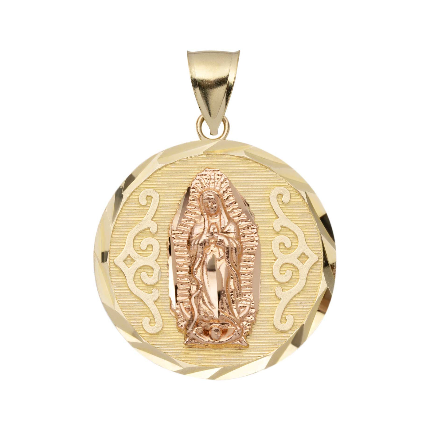 Nuestra Señora de Guadalupe Pendant 10K Yellow Gold