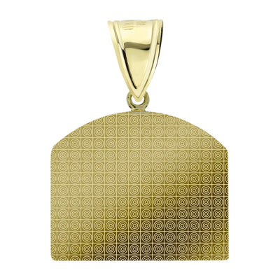 1 1/2" Last Supper Diamond Cut Medallion Two-Tone Pendant 10K Yellow Gold - bayamjewelry