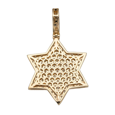 1 1/2" Star of David Diamond Pendant 1.58ct 14K Yellow Gold - bayamjewelry