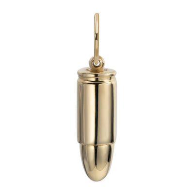 1 1/4" Magnum Bullet Pendant Solid 10K Yellow Gold - bayamjewelry