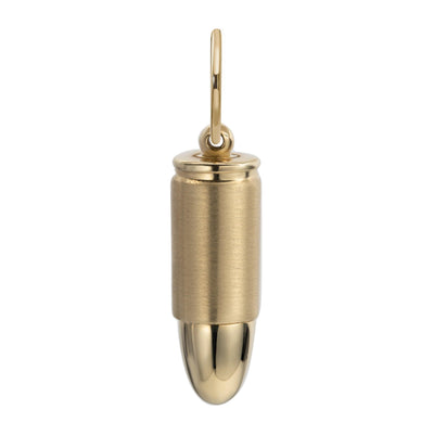 1 1/4" Small Magnum Bullet Pendant Solid 10K Yellow Gold - bayamjewelry