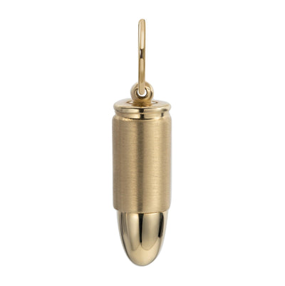 1 3/8" Magnum Bullet Pendant Solid 10K Yellow Gold - bayamjewelry