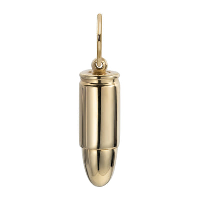 1 3/8" Magnum Bullet Pendant Solid 10K Yellow Gold - bayamjewelry