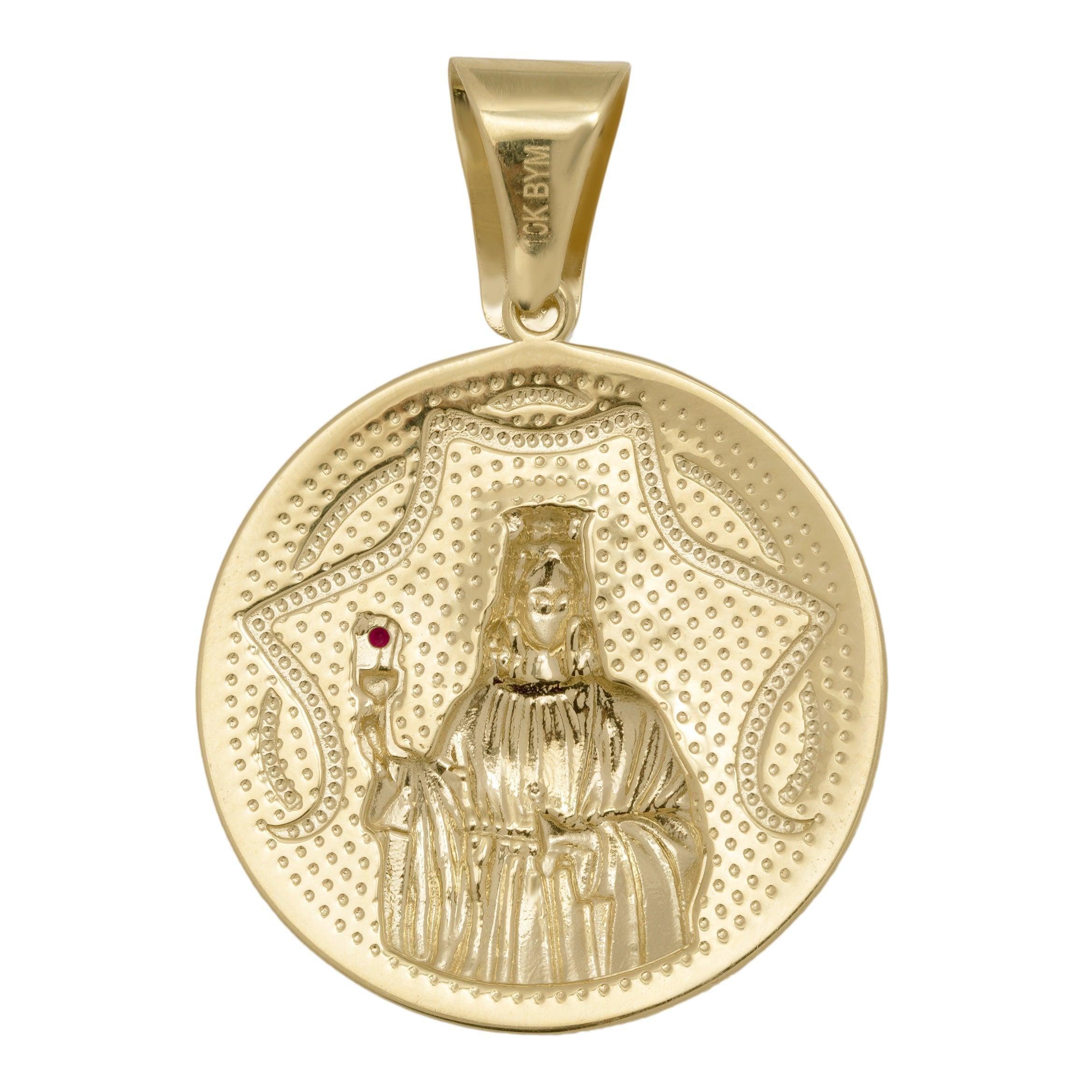 Bonyak Jewelry 14k Yellow Gold-Filled St. Christopher/Navy Pendant