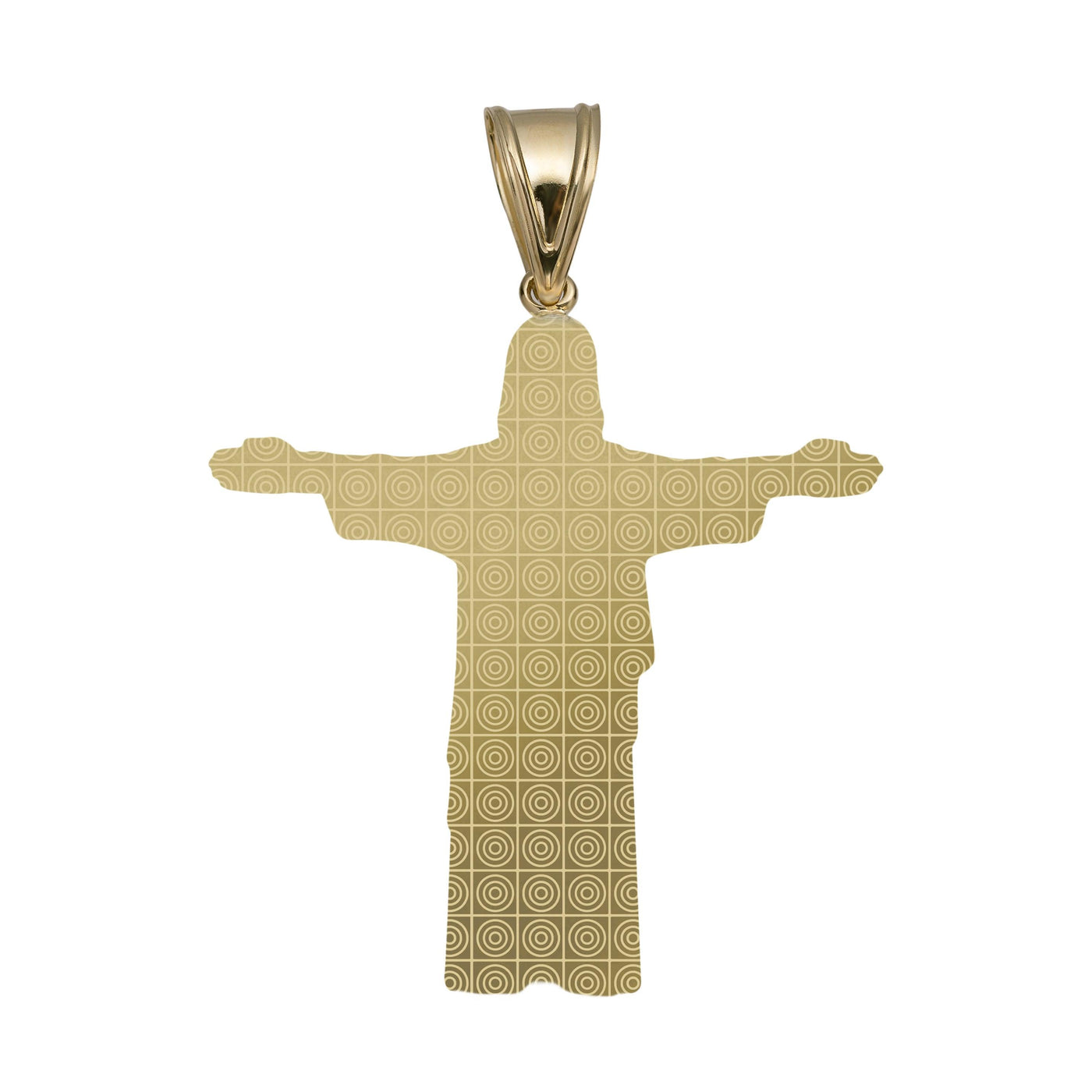 2 1/2" Jesus Christ Christ the Redeemer Pendant 10K Yellow Gold - bayamjewelry