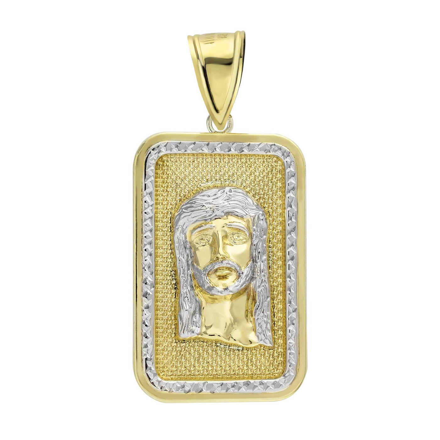 2 1/2" Jesus Medallion Pendant 10K Yellow Gold - bayamjewelry