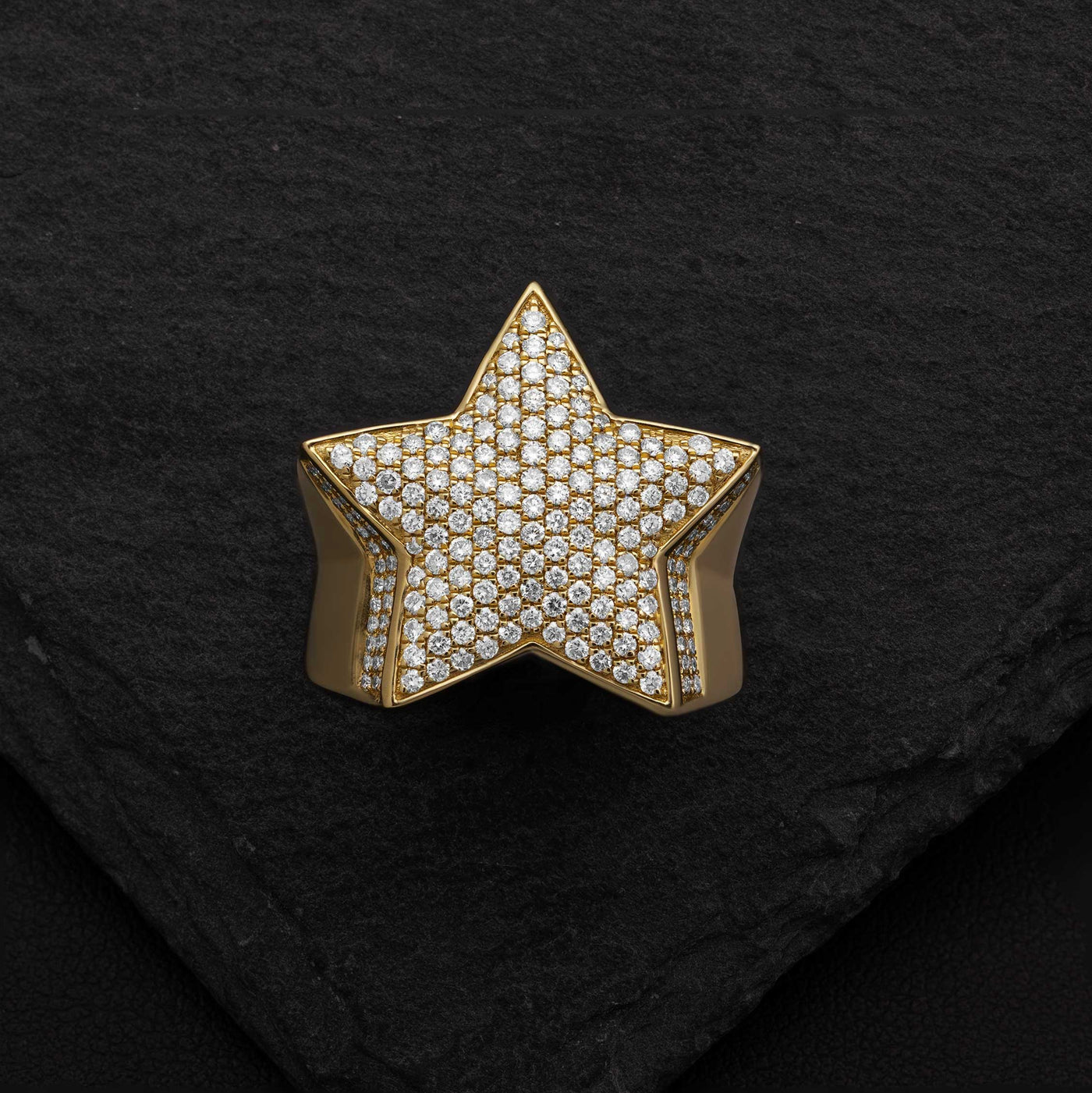 Star Diamond Ring 2.15ct 14K Gold