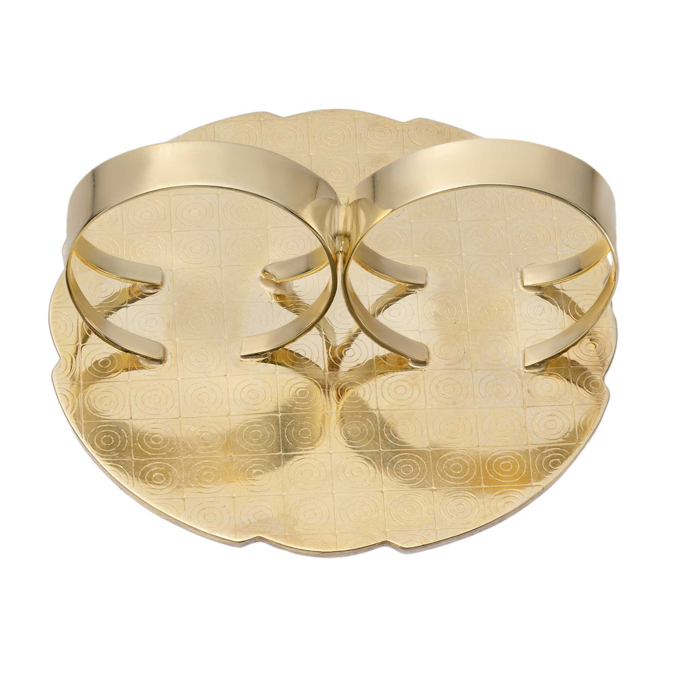 Two-Finger Apostles Last Supper Ring 10K Yellow Gold