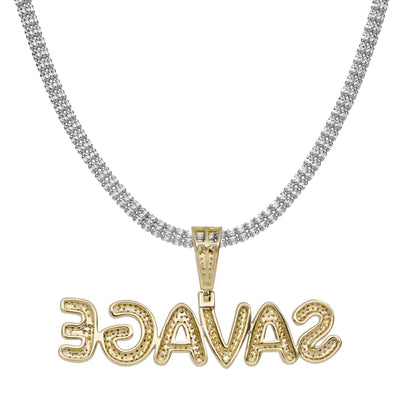 "Savage" 0.75ct Diamond Pendant Necklace 10K Gold