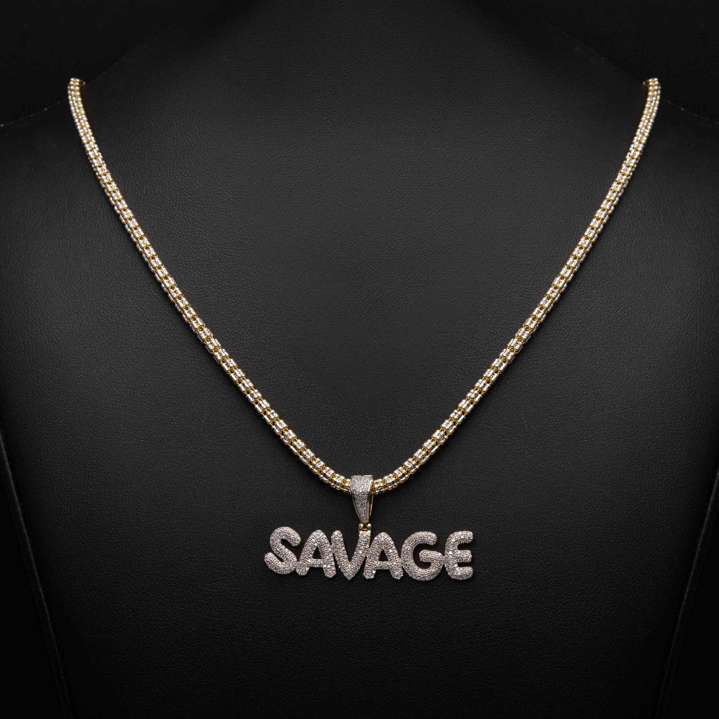 "Savage" 0.75ct Diamond Pendant Necklace 10K Gold