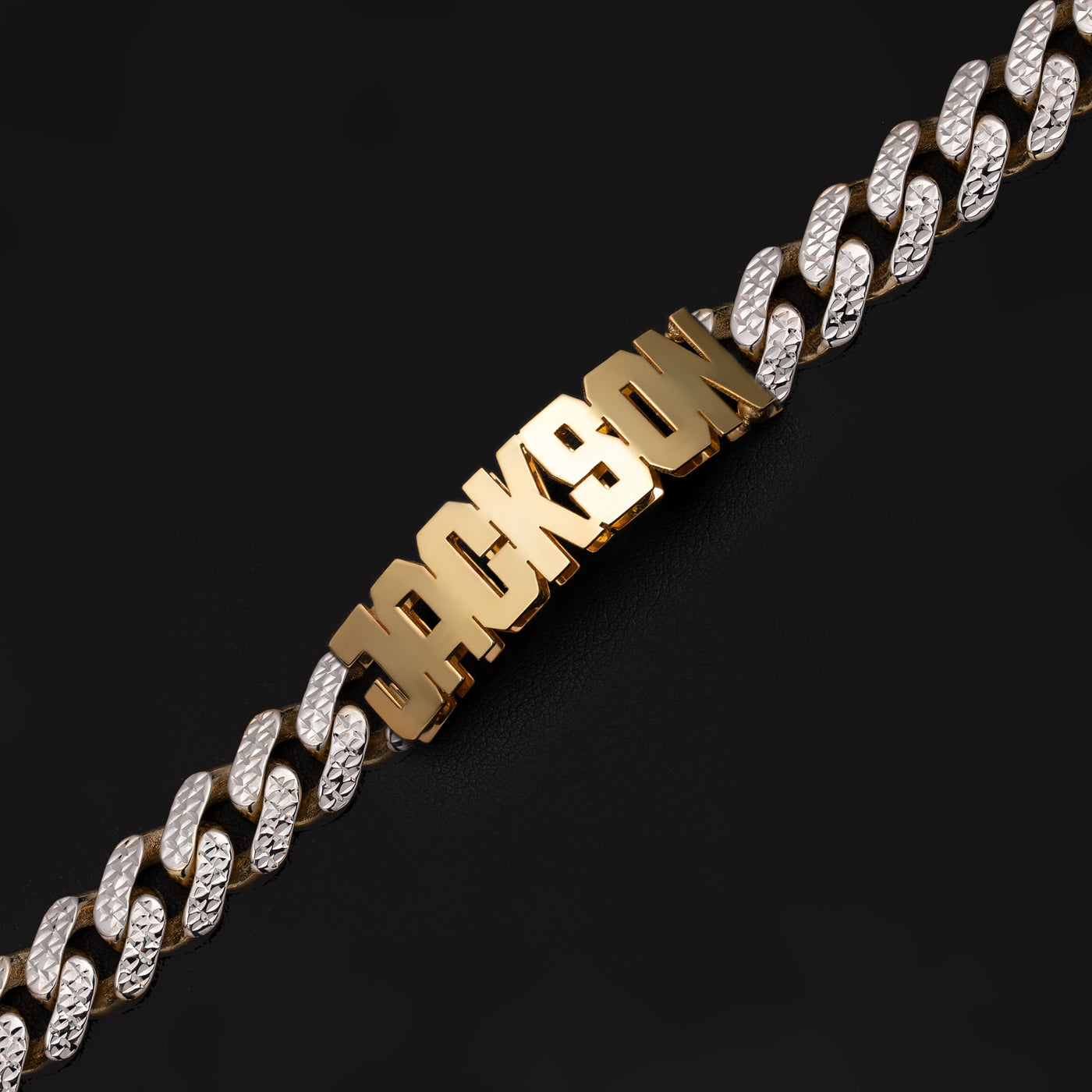 Personalized Nameplate ID Bracelet 14K Gold - Style 1