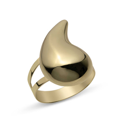 Teardrop Ring 10K Yellow Gold