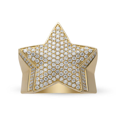 Star Diamond Ring 2.15ct 14K Gold