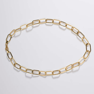7.5mm Paperclip Chain Necklace10K Yellow Gold