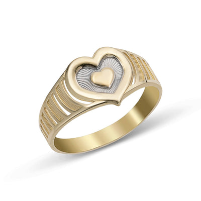 Cutout Heart Ring 10K Yellow Gold - bayamjewelry