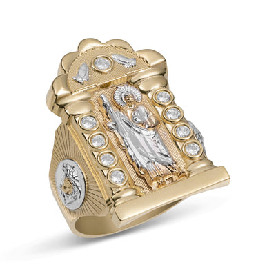 CZ St. Jude Ring Solid 10K Yellow Gold - bayamjewelry