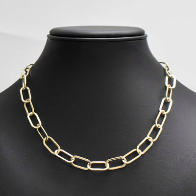 7.5mm Paperclip Chain Necklace10K Yellow Gold