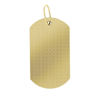 Dog Tag Plain Charm Pendant Genuine 10K Yellow Gold Great Gift! - bayamjewelry