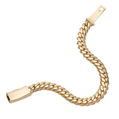 Edge Miami Cuban Link Bracelet 14K Yellow Gold - Solid - bayamjewelry
