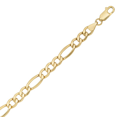 Figaro Link Anklet 10K Yellow Gold - bayamjewelry