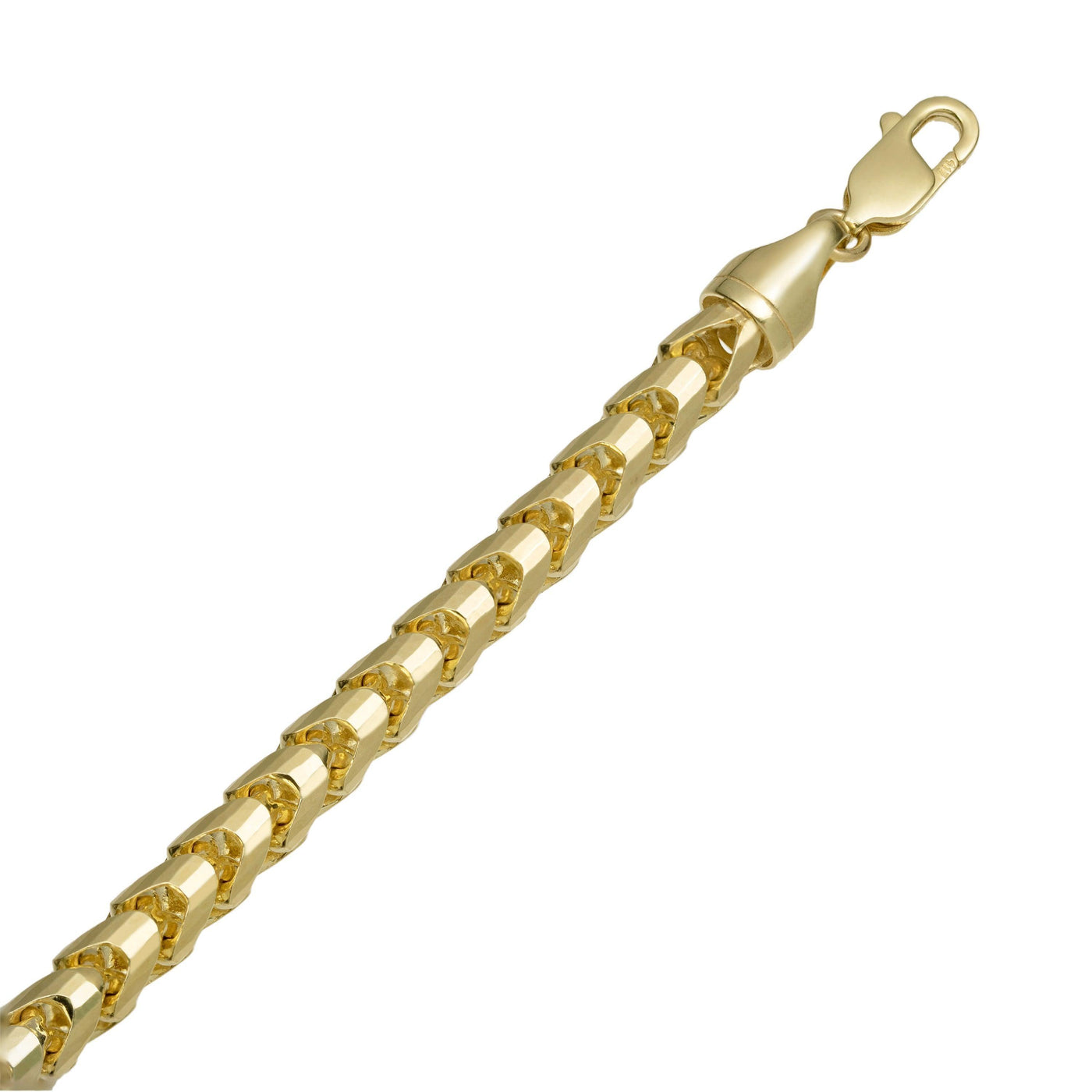Franco Chain Bracelet 10K Yellow Gold - Solid - bayamjewelry