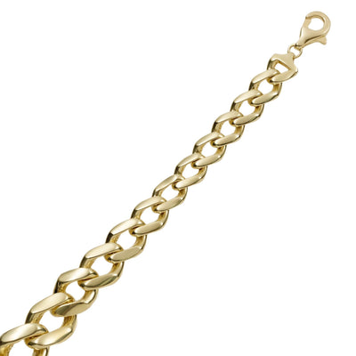 Graduated Miami Cuban Link Bracelet 10K Yellow Gold - Hollow - bayamjewelry