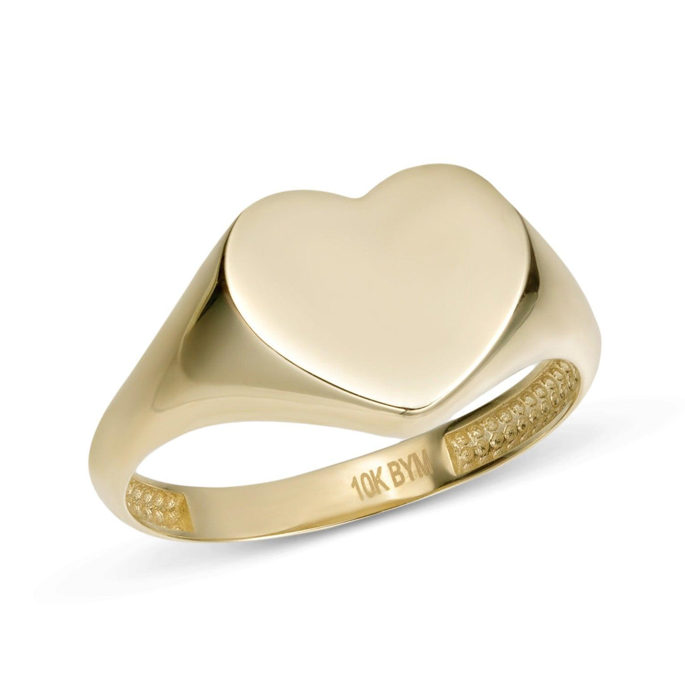 Heart Ring Solid 10K Yellow Gold - bayamjewelry