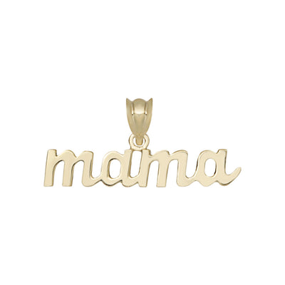 "Mama" Pendant Solid 10K Yellow Gold - bayamjewelry