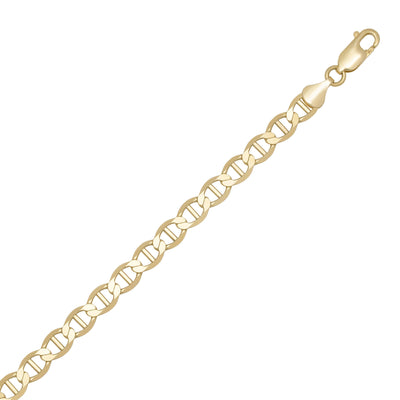 Mariner Link Anklet 10K Yellow Gold - Solid - bayamjewelry