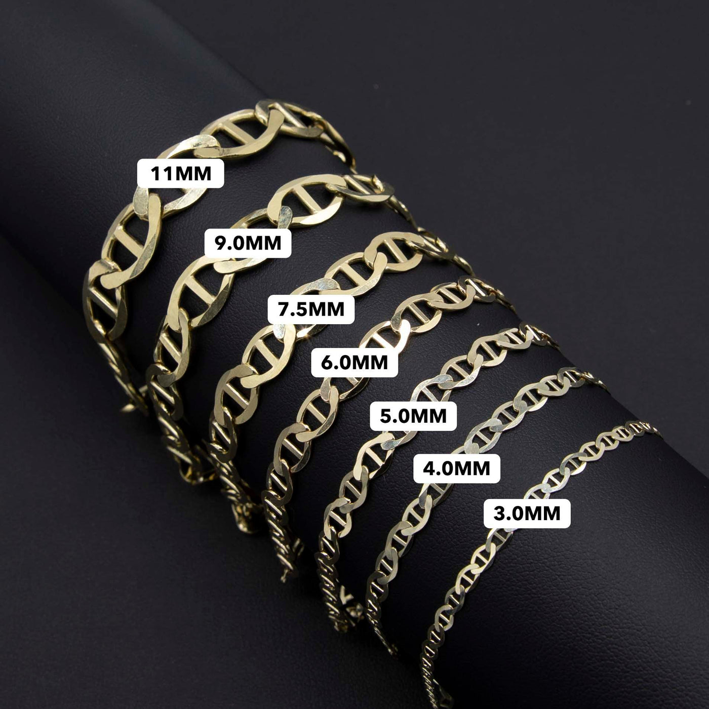 Mariner Link Bracelet 10K Yellow Gold - Solid - bayamjewelry