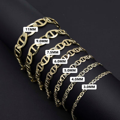Mariner Link Bracelet 10K Yellow Gold - Solid - bayamjewelry
