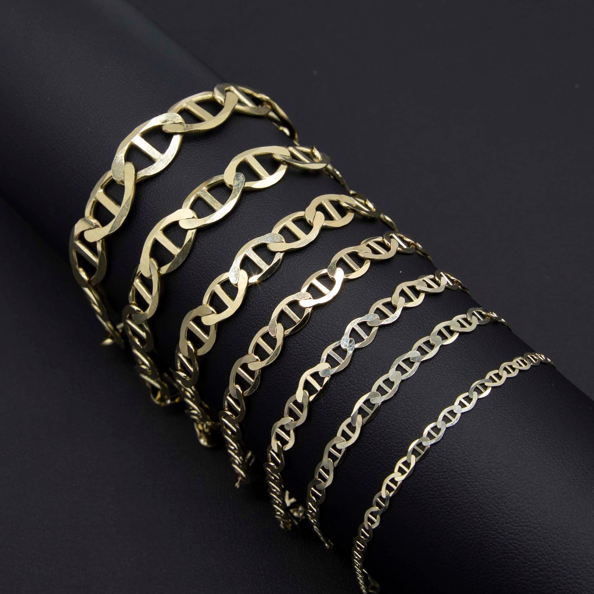 18K Gold Filled Mariner Link Bracelet 7.5” / Elephant Bracelet / Marin –  primejewelry269