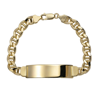Mariner Link ID Bracelet 10K Yellow Gold - bayamjewelry