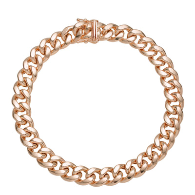 Miami Cuban Bracelet 14K Rose Gold - Hollow - bayamjewelry