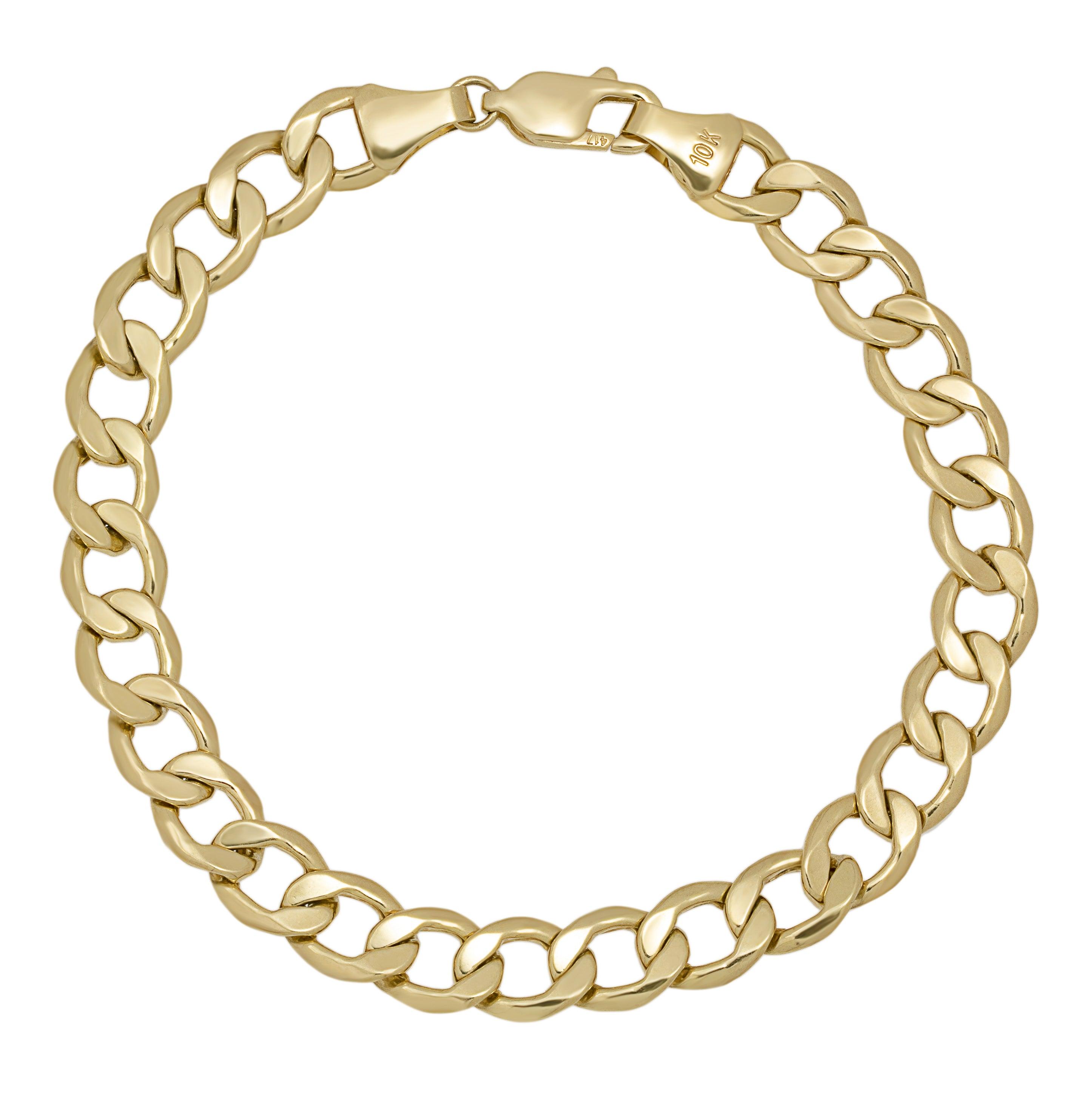 Miami Curb Link Bracelet 10K Yellow Gold - Hollow