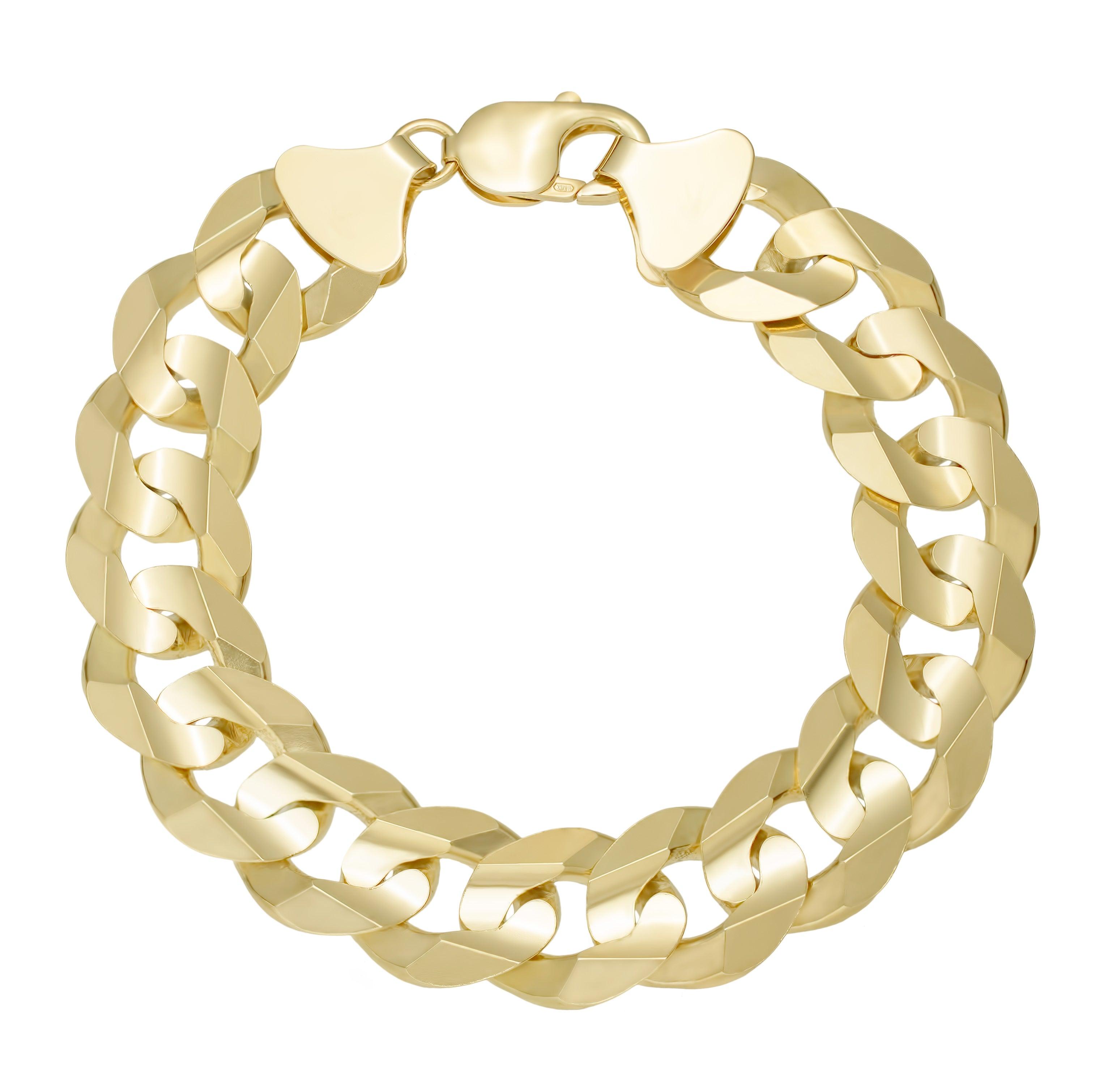 Miami Curb Link Bracelet 10K Yellow Gold - Solid