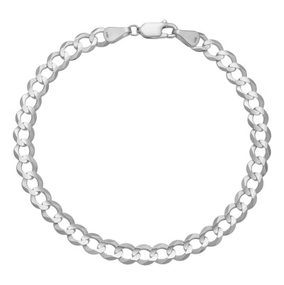 Miami Curb Link Bracelet 14K White Gold - Solid - bayamjewelry